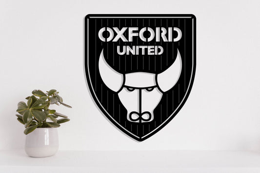 Oxford United FC Badge Shield Metal Laser Cut files svg dxg jpg png pdf ai eps