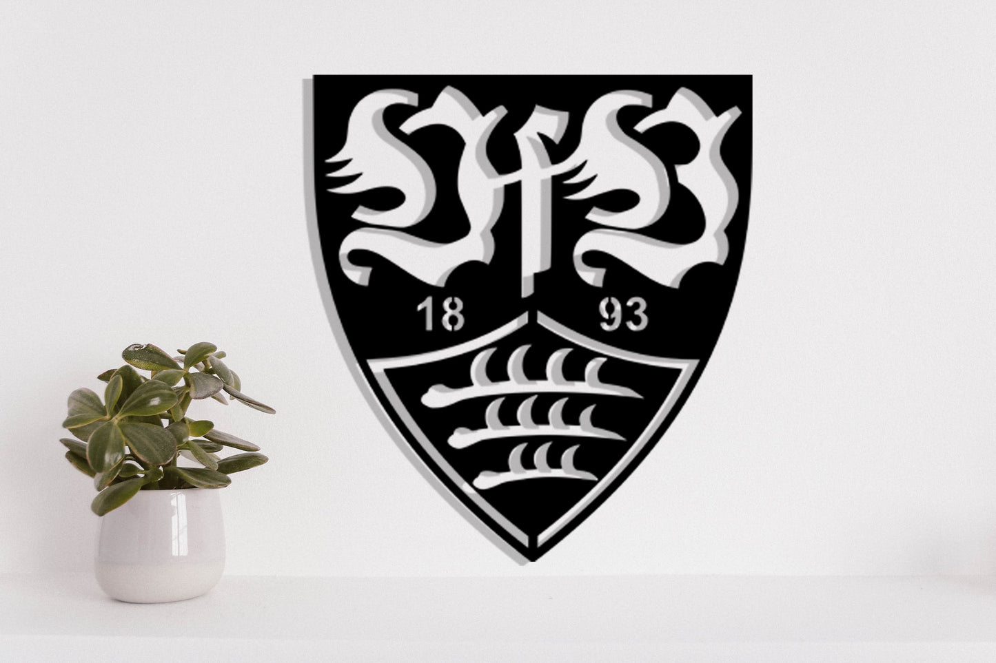 Stuttgart FC Batch Shield Metal Laser Cut files svg dxg jpg png pdf ai eps