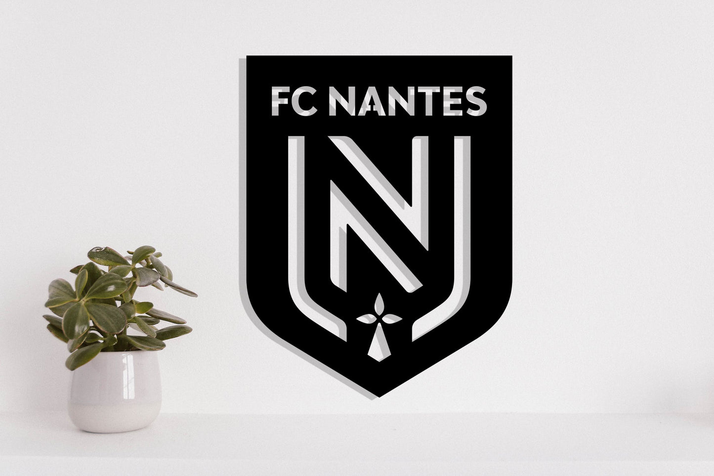 Nantes FC Badge Shield Metal Laser Cut files svg dxf png jpg pdf ai eps
