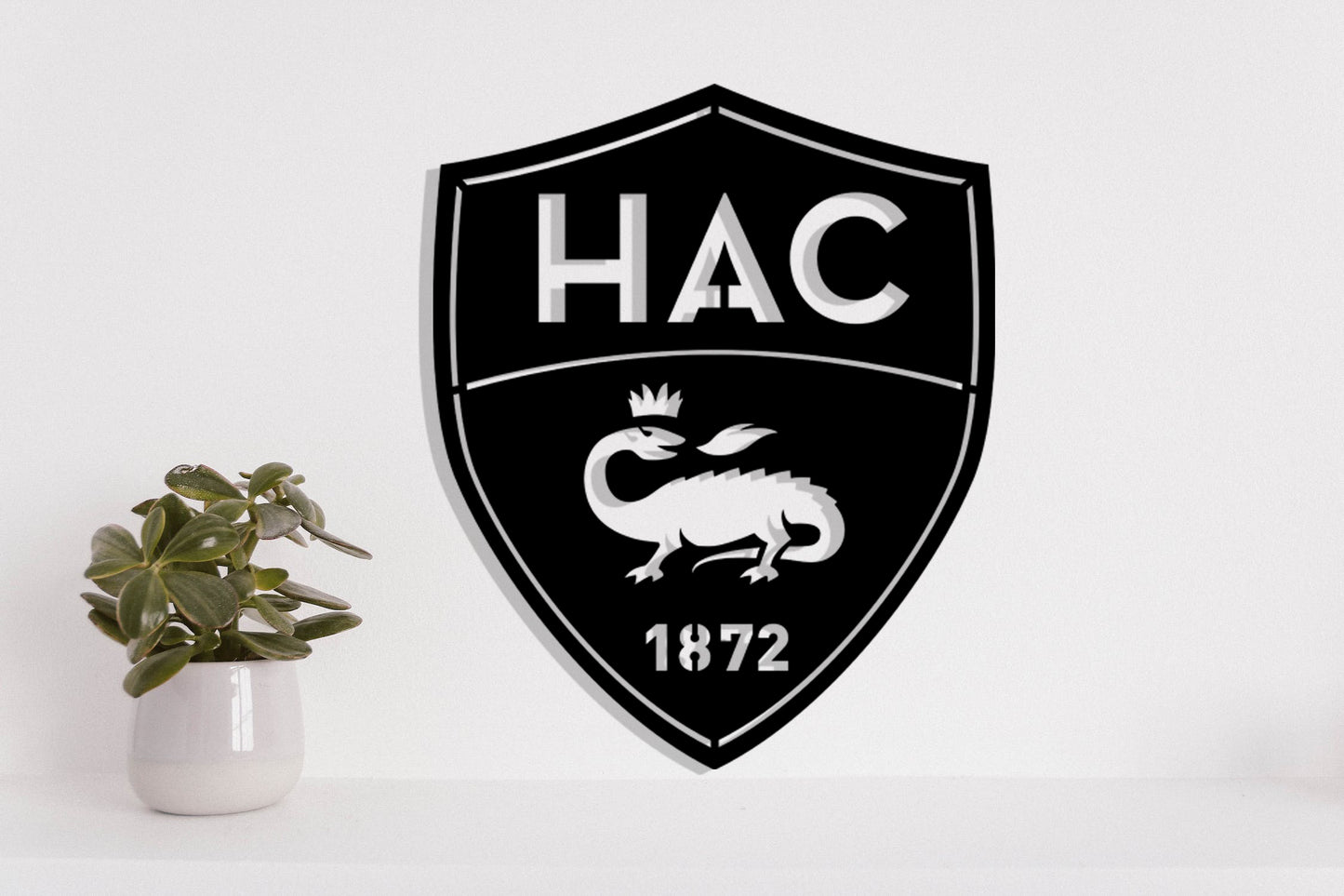 Le Havre FC Badge Shield Metal Laser Cut files svg dxf png jpg pdf ai eps