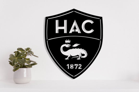 Le Havre FC Badge Shield Metal Laser Cut files svg dxf png jpg pdf ai eps