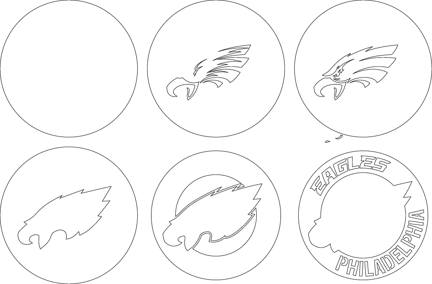 Philadelphia Eagles Multi Layered Laser Cut files svg dxf ai png