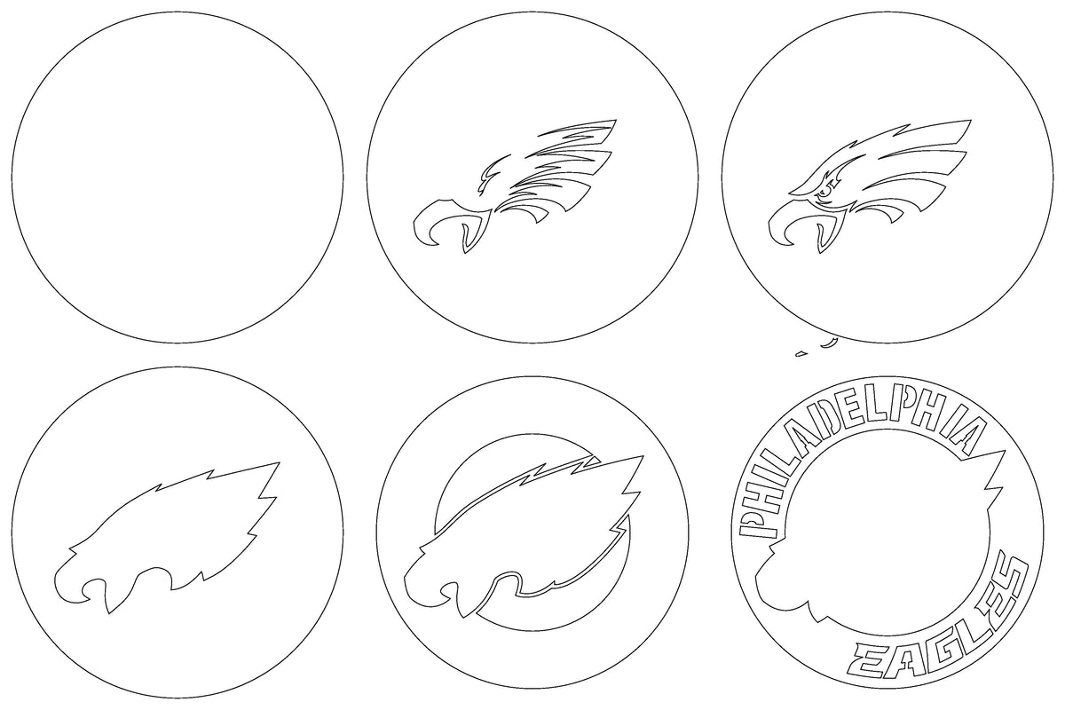 Philadelphia Eagles 1 Multi Layered Laser Cut files svg dxf ai png ...