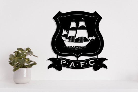 Plymouth FC Badge Shield Metal Laser Cut files svg dxg jpg png pdf ai eps