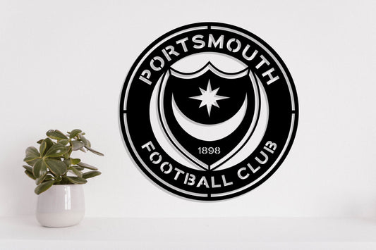 Portsmouth FC Badge Shield Metal Laser Cut files svg dxg jpg png pdf ai eps