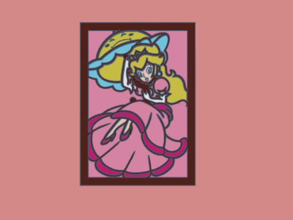 Princess Peach Head Super Mario Video Game Layered Laser Cut files ...
