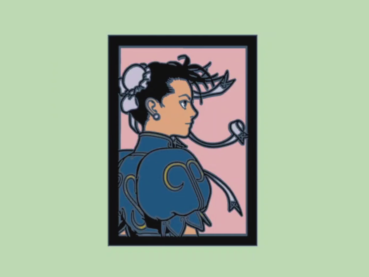 Chun Li Street Fighters Video Game Layered Laser Cut files ...
