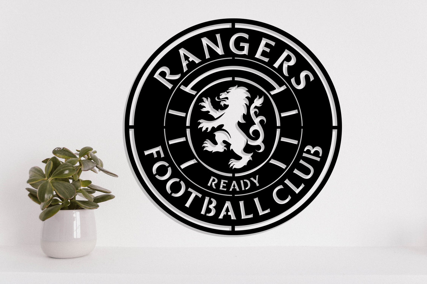 Glasgow Rangers FC Badge Shield Metal Laser Cut files ai png svg dxf, jpg eps pdf