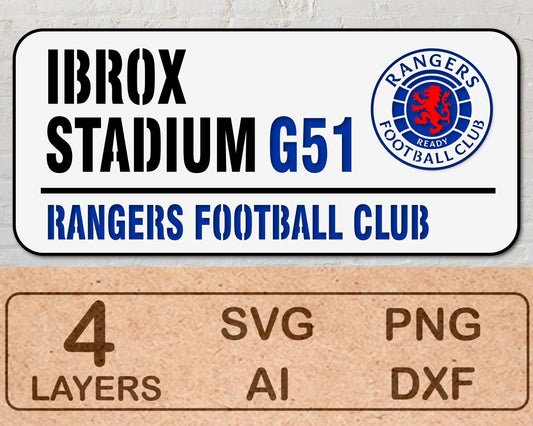 Rangers Ibrox Stadium G51 FC Multi Layer Laser Cut files