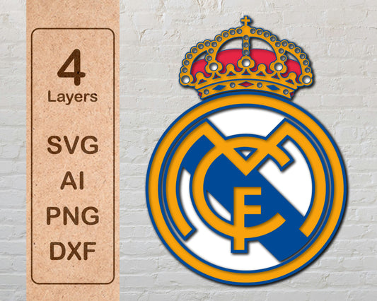 Real Madrid FC Layered Laser Cut files