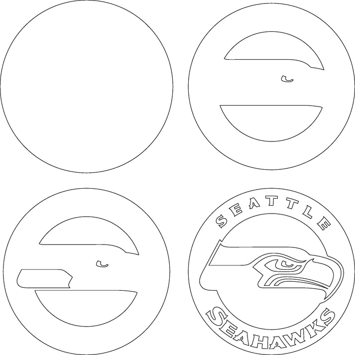 Seattle Dxf Seattle Seahawks Multi Layered Laser Cut files svg dxf ai png ...