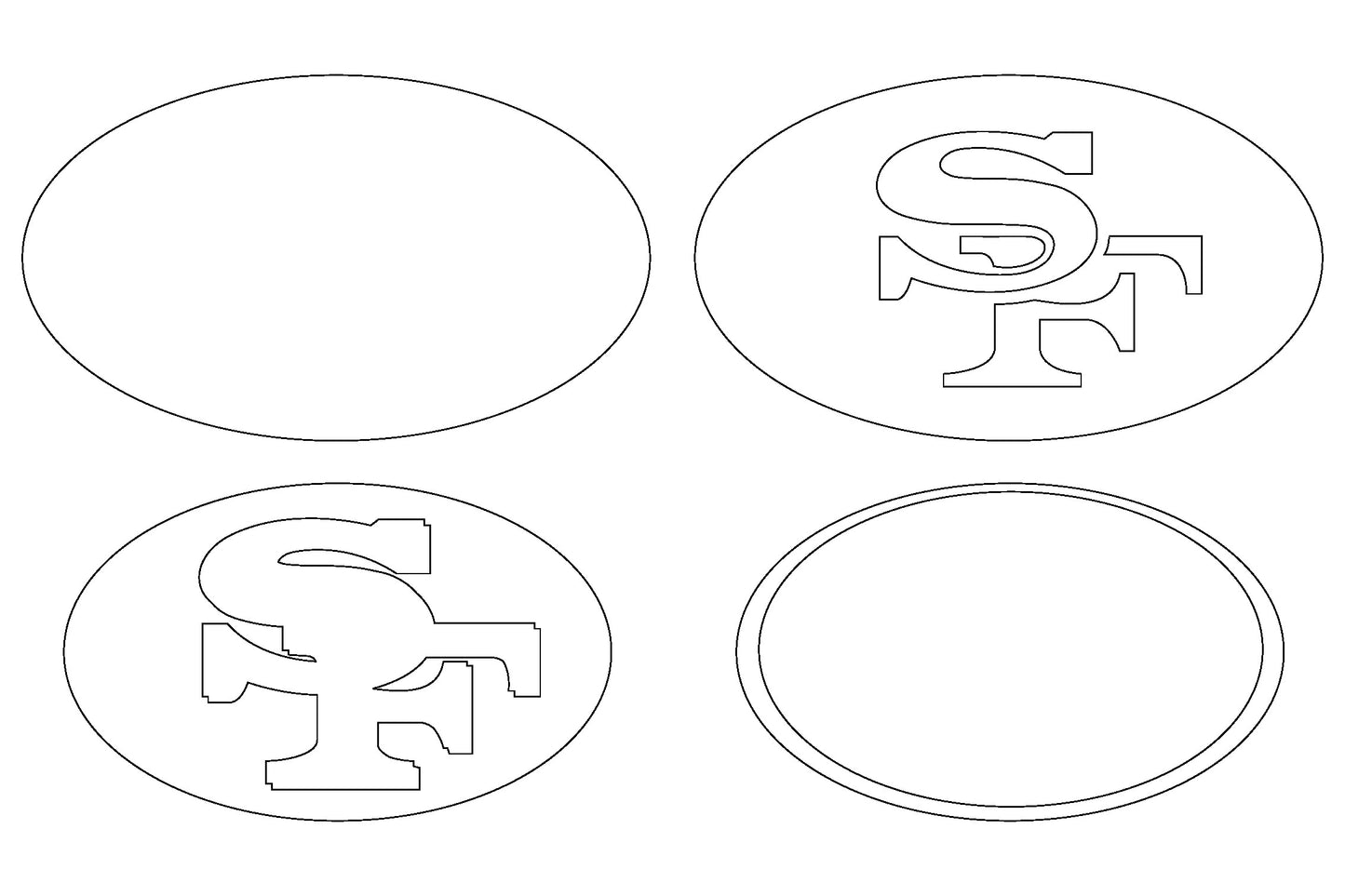 San Francisco 49ers Multi Layered Laser Cut files svg dxf ai png