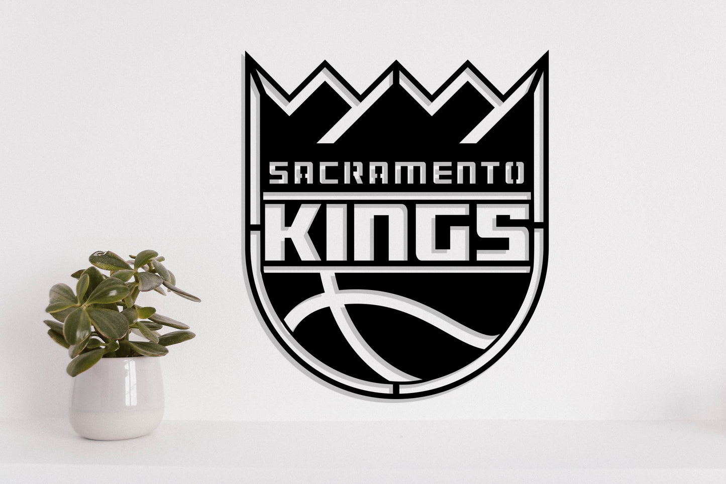 Sacramento Kings Badge Shield Metal Laser Cut files svg dxf ai png jpg pdf eps