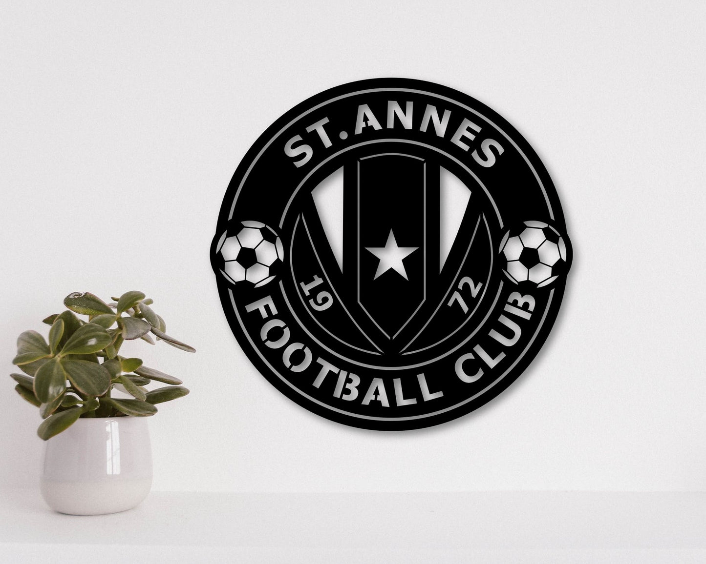 St Annes FC Badge Shield Metal Laser Cut files svg dxg jpg png pdf ai eps
