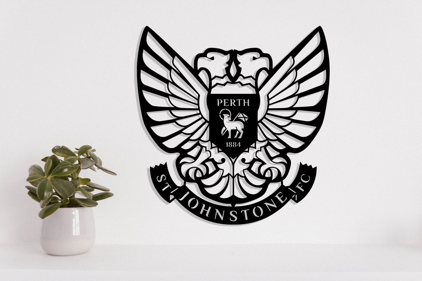 St Johnstone FC Badge Shield Metal Laser Cut files svg dxg jpg png pdf ai eps