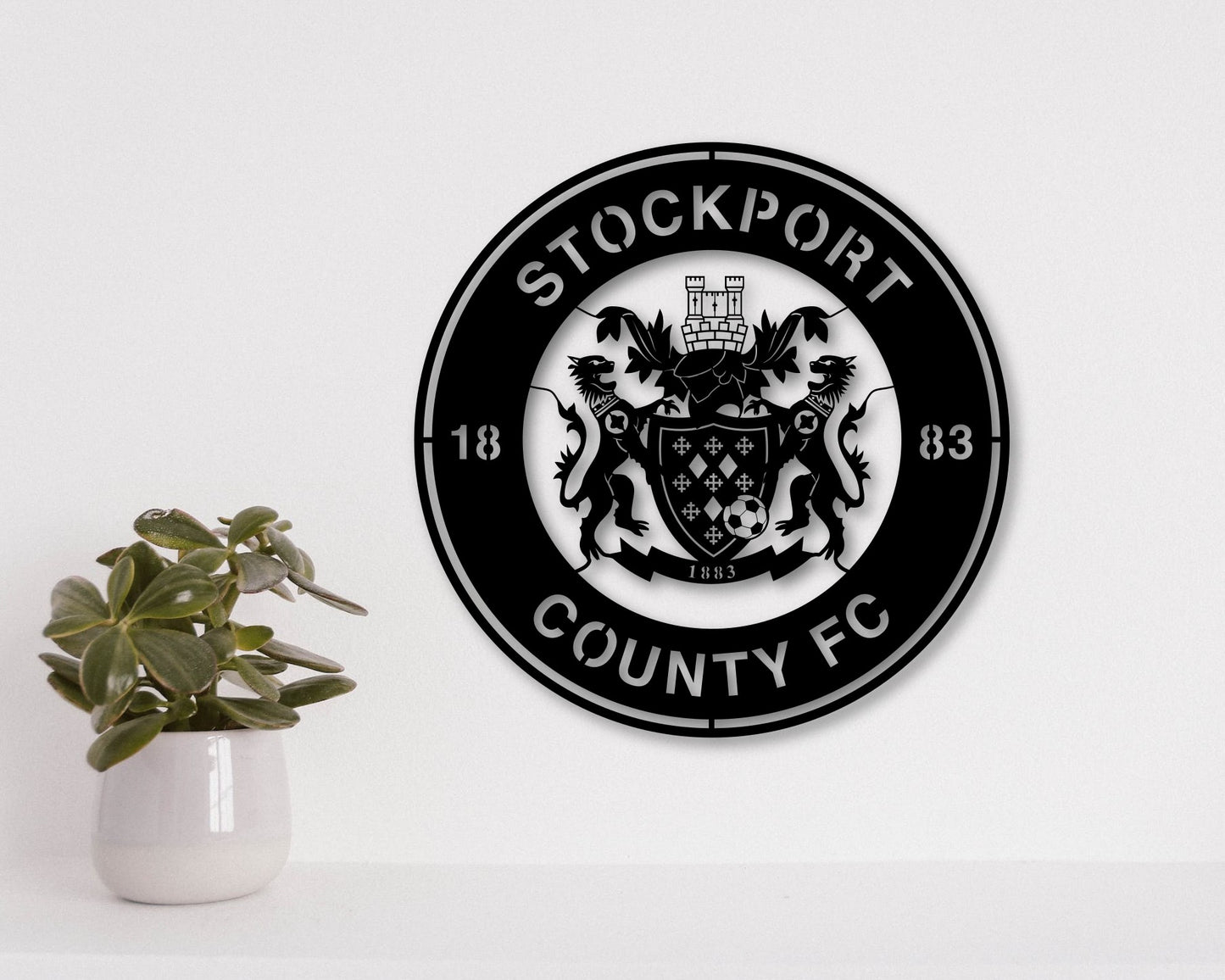 Stockport County FC Badge Shield Metal Laser Cut files svg dxg jpg png pdf ai eps