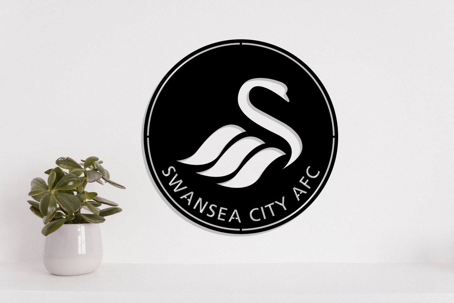Swansea City FC Badge Shield Metal Laser Cut files svg dxg jpg png pdf ai eps