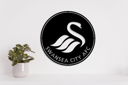 Swansea City FC Badge Shield Metal Laser Cut files svg dxg jpg png pdf ai eps