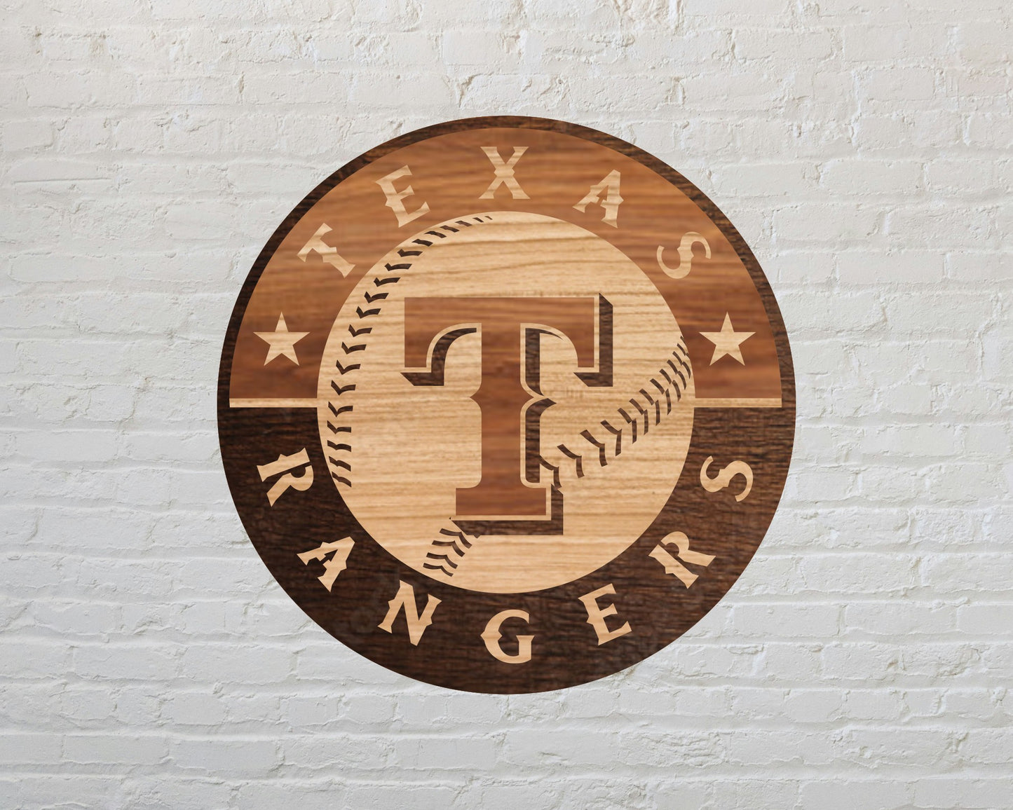 Texas Rangers Multi Layer Laser Cut files svg dxf ai png