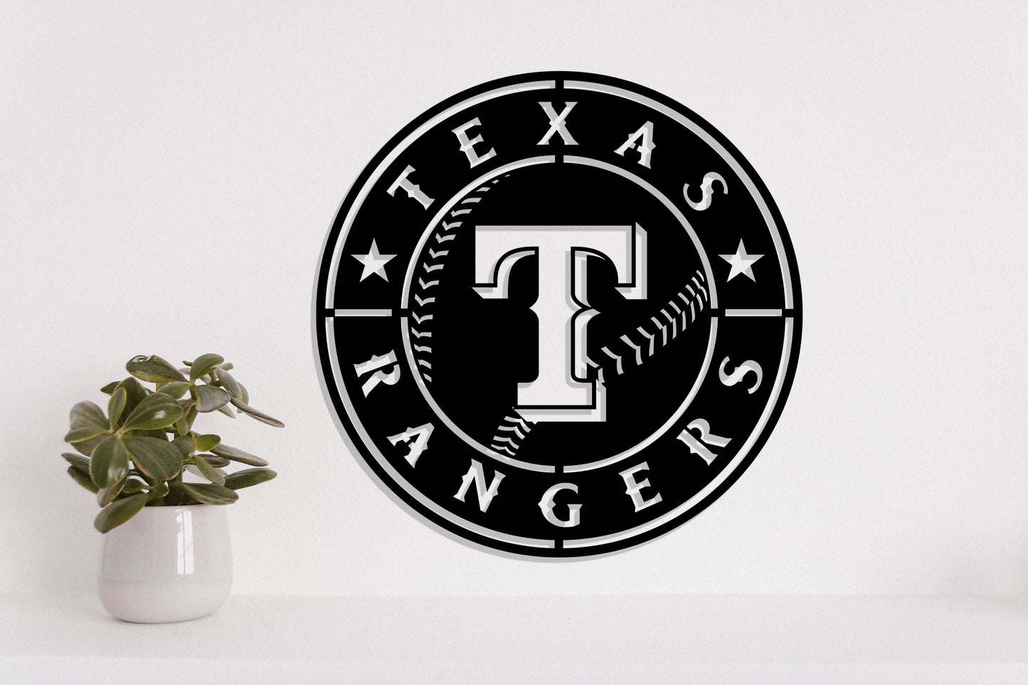 Texas Rangers Badge Shield Metal Laser Cut files svg dxf ai png jpg pdf eps
