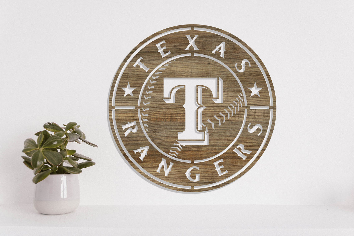 Texas Rangers Badge Shield Metal Laser Cut files svg dxf ai png jpg pdf eps