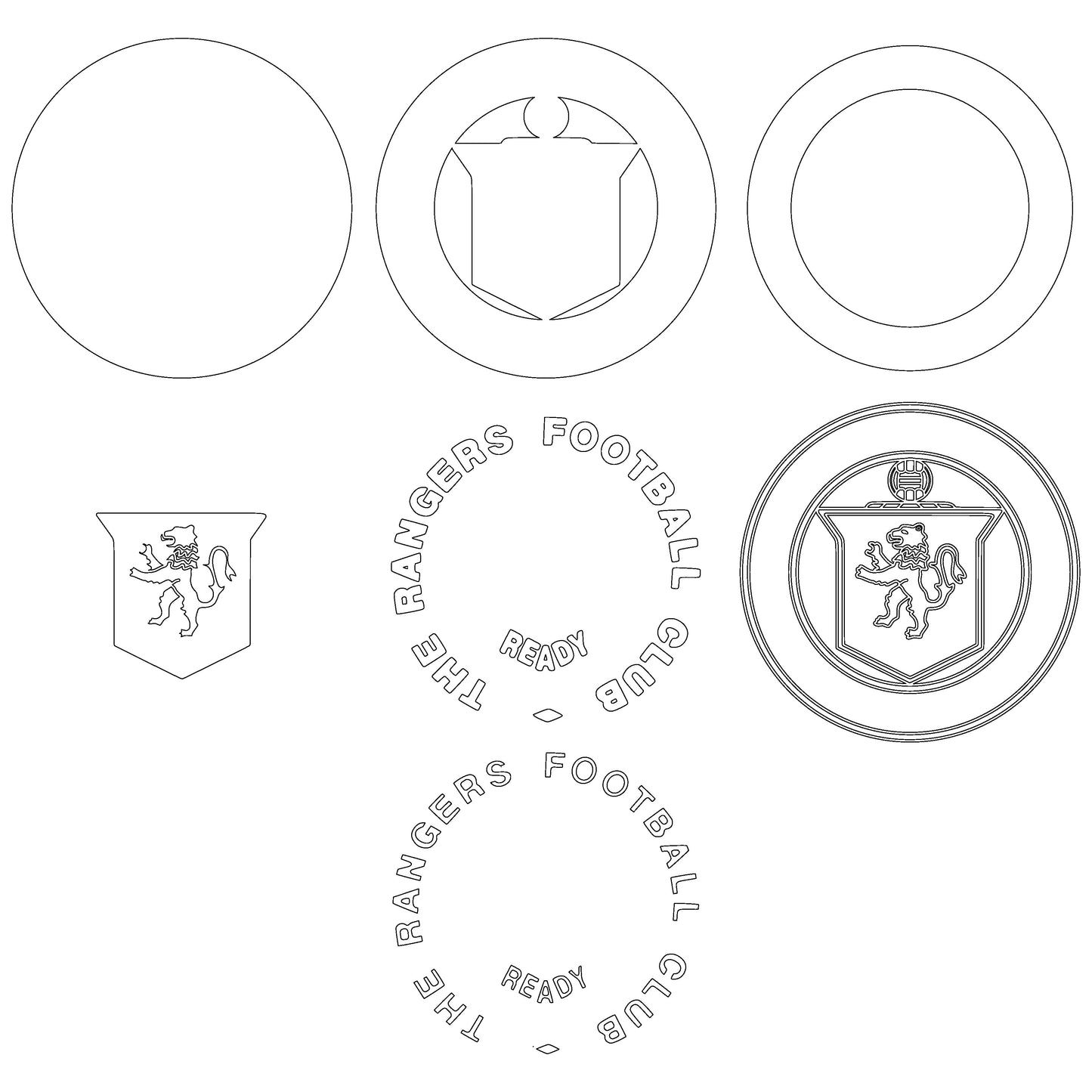 The Rangers Football Club FC Multi Layer Laser Cut files