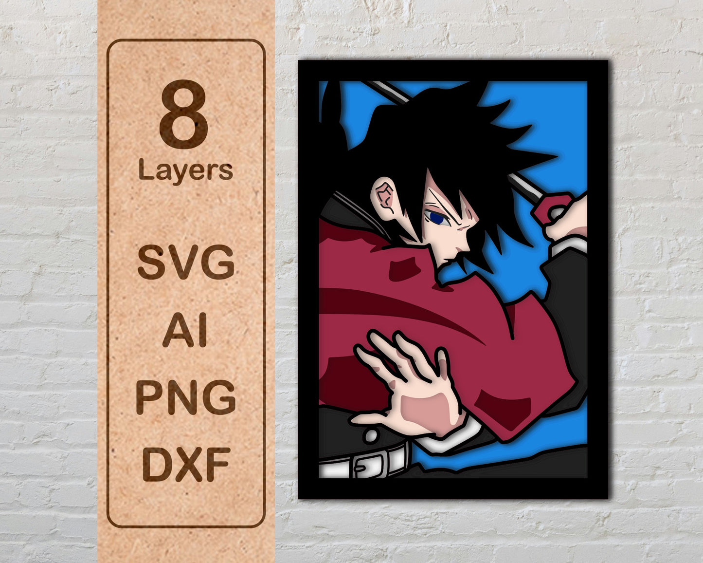 Giyu Tomioka Demon Slayer Multilayer Laser Cut files