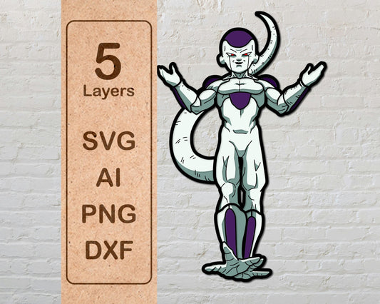 Frieza Dragon Ball Multilayer Laser Cut files