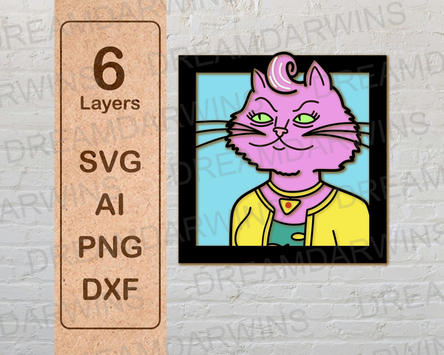 Bojack Horseman Princess Carolyn Multilayer Laser Cut files