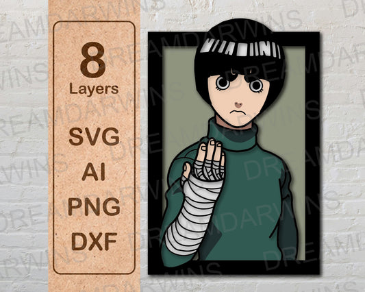 Rock Lee Multilayer Laser Cut files