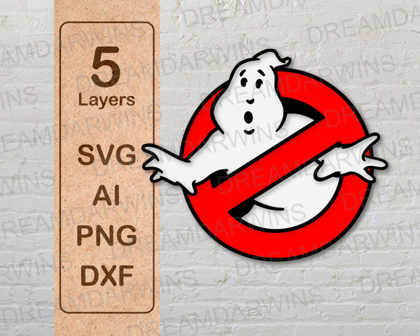Ghostbuster Logo Multilayer Laser Cut files – DreamDarwins Laser Cut Files
