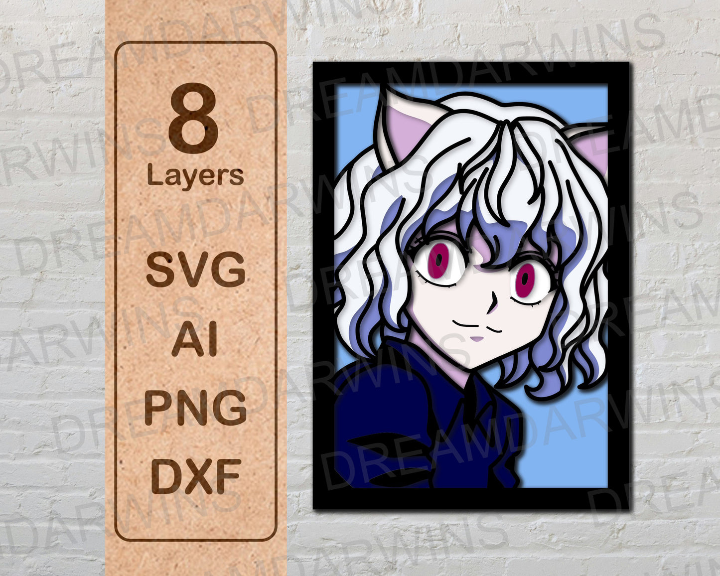 Pitou from Hunter X Hunter Anime Layered Laser Cut files