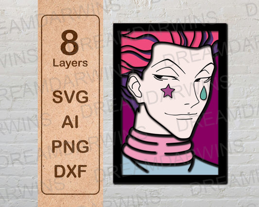 Hisoka from Huter X Hunter Anime Layered Laser Cut files