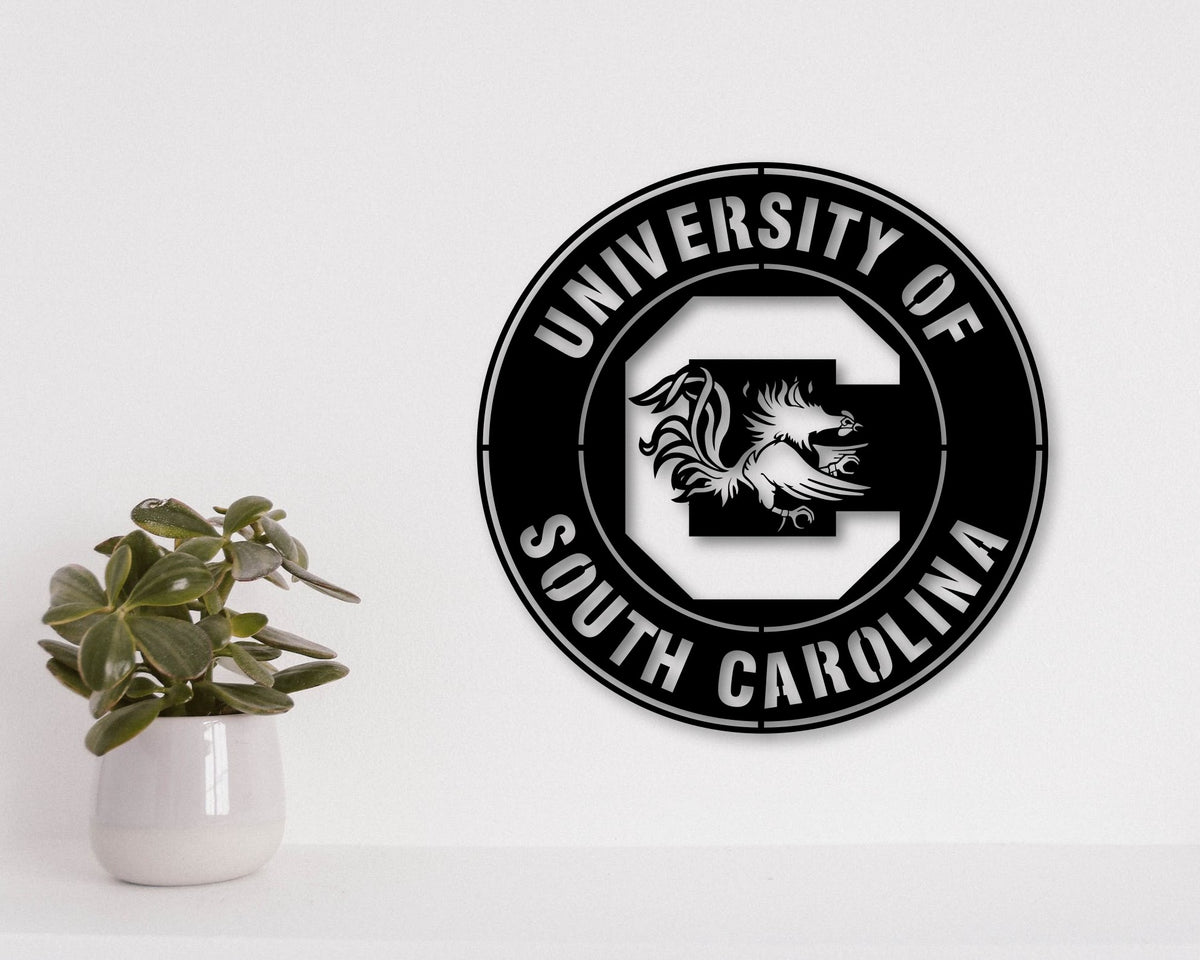 South Carolina Gamecocks NCAA Football Team Badge Shield Laser Cut files svg dxf ai eps png jpg pdf