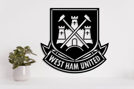 West Ham FC Badge Shield Metal Laser Cut files svg dxg jpg png pdf ai eps