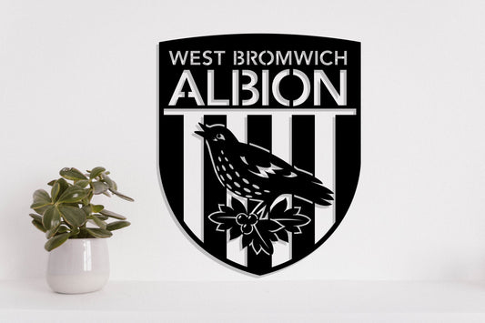 West Bromwich Albion FC Badge Shield Metal Laser Cut files ai png svg dxf, jpg eps pdf