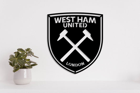 West Ham United FC Badge Shield Metal Laser Cut files ai png svg dxf, jpg eps pdf