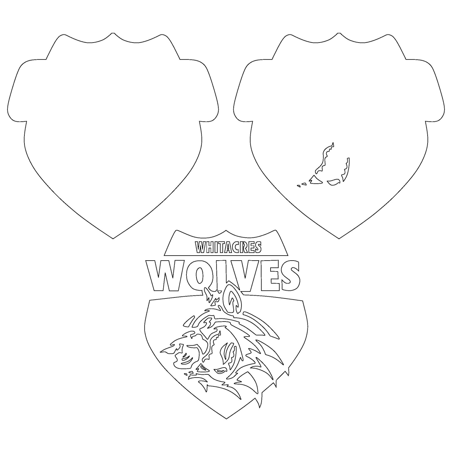 Whitacres Wolves Multi Layer Laser Cut files svg dxf ai png