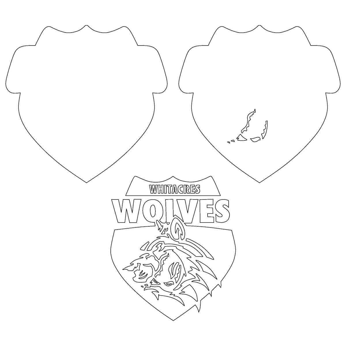 Whitacres Wolves Multi Layer Laser Cut files svg dxf ai png ...
