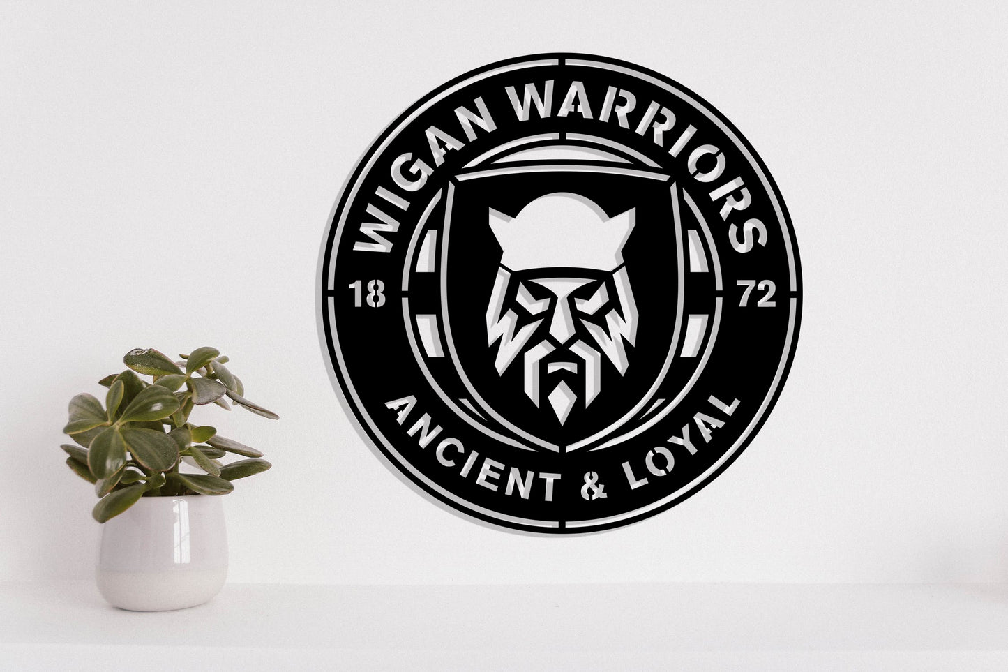 Wigan Warriors Badge Shield Metal Laser Cut files svg dxg jpg png pdf ai eps