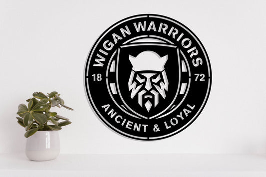 Wigan Warriors Badge Shield Metal Laser Cut files svg dxg jpg png pdf ai eps