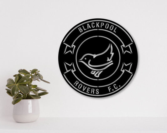 Wren Rovers Designed Logo Badge Shield Metal Laser Cut files svg dxf ai png jpg pdf eps
