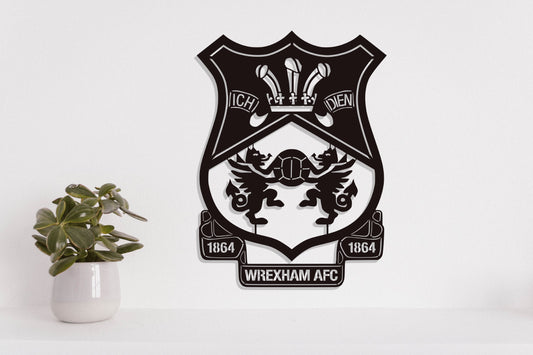 Wrexham AFC Badge Shield Metal Laser Cut files svg dxg jpg png pdf ai eps