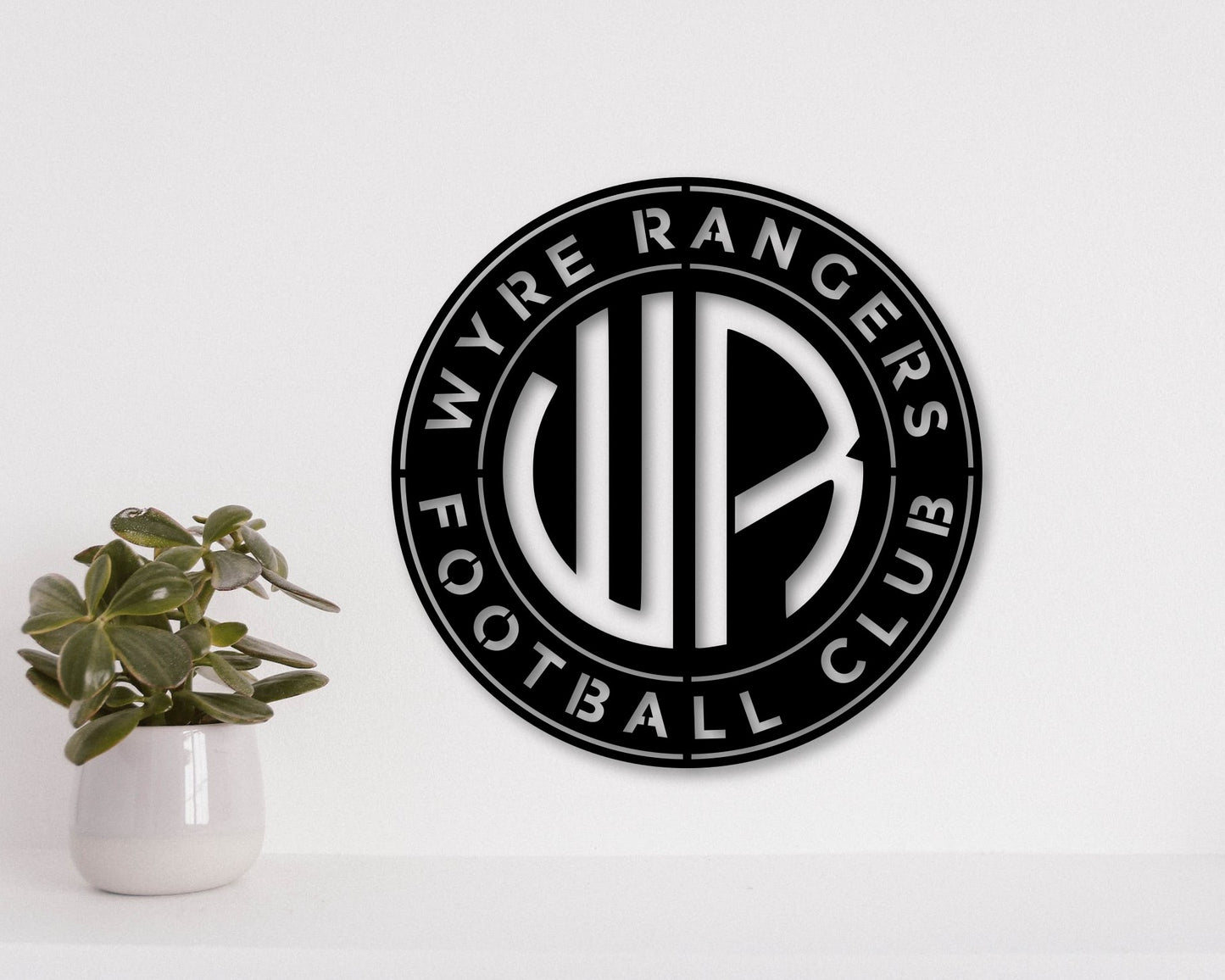 Wyre Rangers FC Badge Shield Metal Laser Cut files svg dxg jpg png pdf ai eps