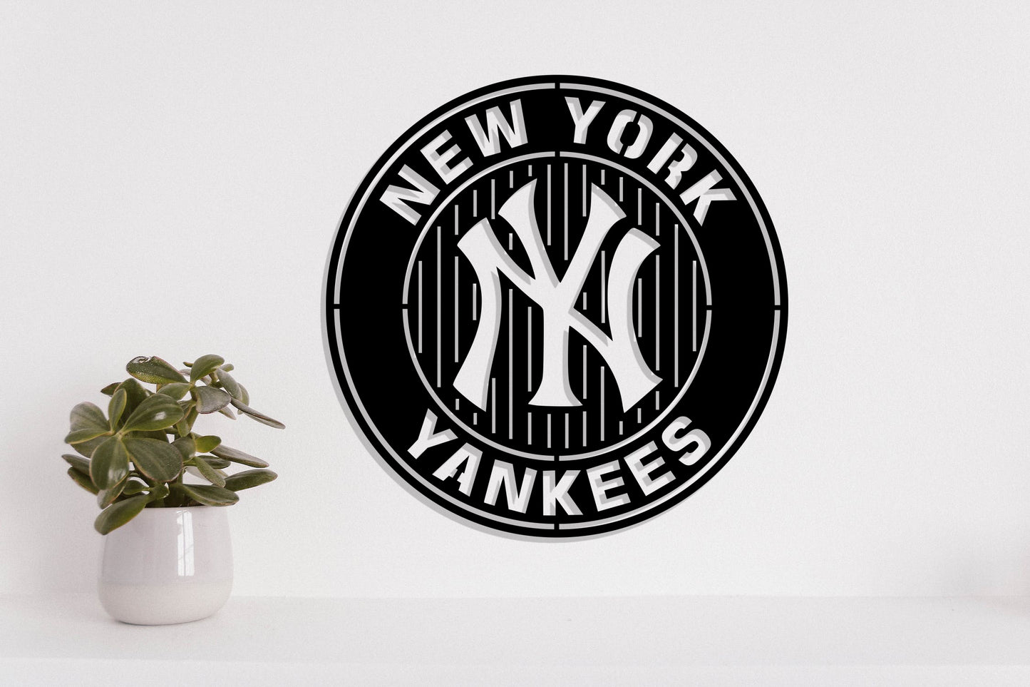 New York Yankees Batch Shield Metal Laser Cut files svg dxf ai png jpg pdf eps