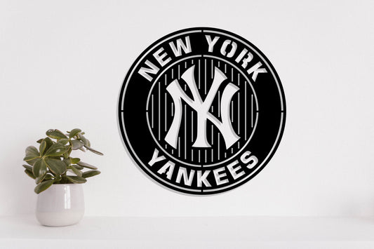 New York Yankees Batch Shield Metal Laser Cut files svg dxf ai png jpg pdf eps